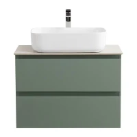 Тумба под раковину со столешницей BelBagno Kraft 60 подвесная, матовая еловая, столешница kep-60-bo