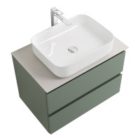 Тумба под раковину со столешницей BelBagno Kraft 60 подвесная, матовая еловая, столешница kep-60-bo