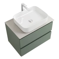 Тумба под раковину со столешницей BelBagno Kraft 60 подвесная, матовая еловая, столешница kep-60-bo