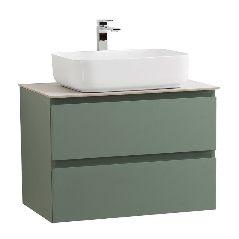 Тумба под раковину со столешницей BelBagno Kraft 60 подвесная, матовая еловая, столешница kep-60-bo