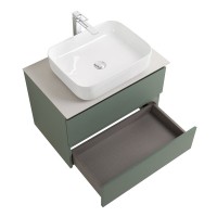 Тумба под раковину со столешницей BelBagno Kraft 60 подвесная, матовая еловая, столешница kep-60-bo