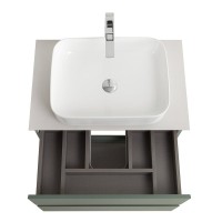 Тумба под раковину со столешницей BelBagno Kraft 60 подвесная, матовая еловая, столешница kep-60-bo