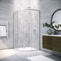 Душевой уголок Vegas Glass ZS Novo 80 01 01 профиль белый, стекло прозрачное