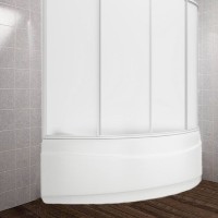 Шторка на ванну Bas Вектра, 4 ств., пластик