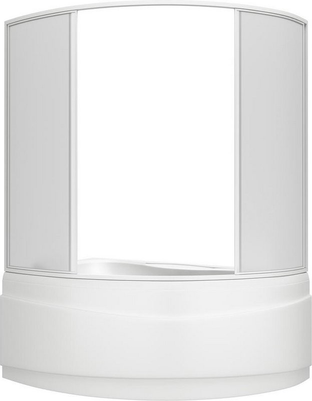 Шторка на ванну Bas Вектра, 4 ств., пластик