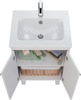 Мебель для ванной комнаты Lemark Romance 60 белая глянцевая