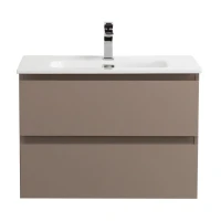 Тумба с раковиной BelBagno Kraft 60 подвесная, матовая бежевая, раковина bb600etl