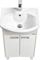 Тумба с раковиной AQUATON Бекка PRO 50 белая, дуб сомерсет