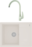 Комплект Мойка Lemark Imandra 640 9910022 жасмин + Смеситель Linara LM0405PJS жасмин