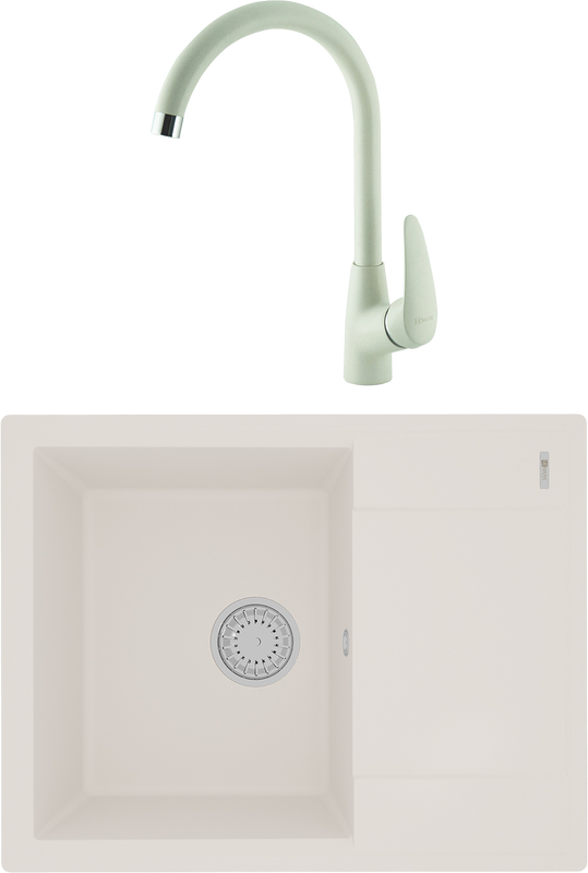Комплект Мойка Lemark Imandra 640 9910022 жасмин + Смеситель Linara LM0405PJS жасмин