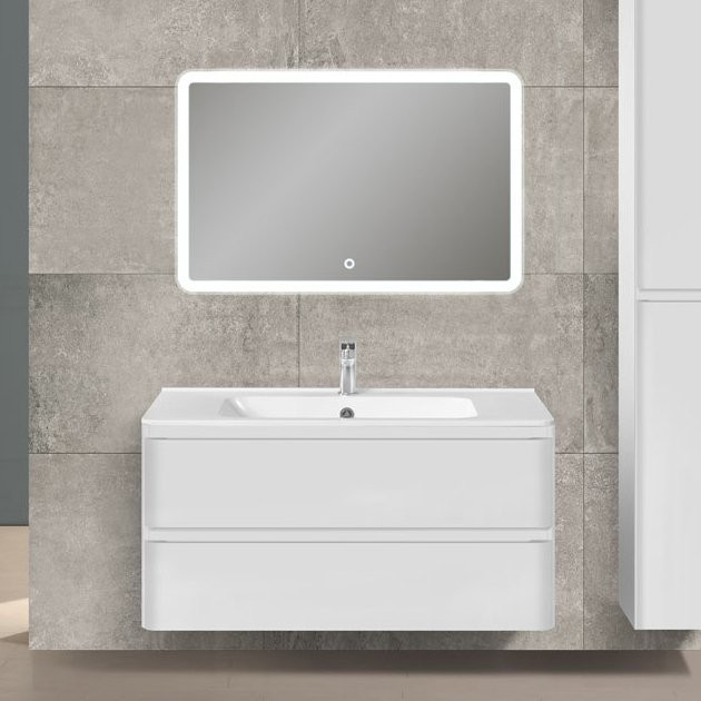 Мебель для ванной комнаты Vincea Vico 100 белая глянцевая