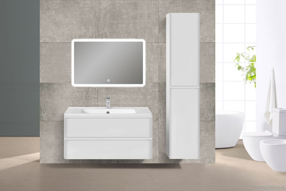 Мебель для ванной комнаты Vincea Vico 100 белая глянцевая