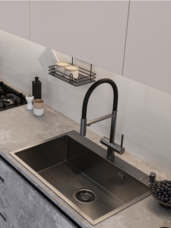 Мойка кухонная Emar PVD A EMB-125A PVD Nano Dark