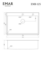 Мойка кухонная Emar PVD A EMB-125A PVD Nano Dark Мойка кухонная Emar PVD A EMB-125A PVD Nano Dark