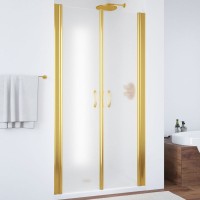 Душевая дверь в нишу Vegas Glass E2P 80 09 10 профиль золото, стекло сатин