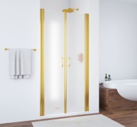 Душевая дверь в нишу Vegas Glass E2P 80 09 10 профиль золото, стекло сатин