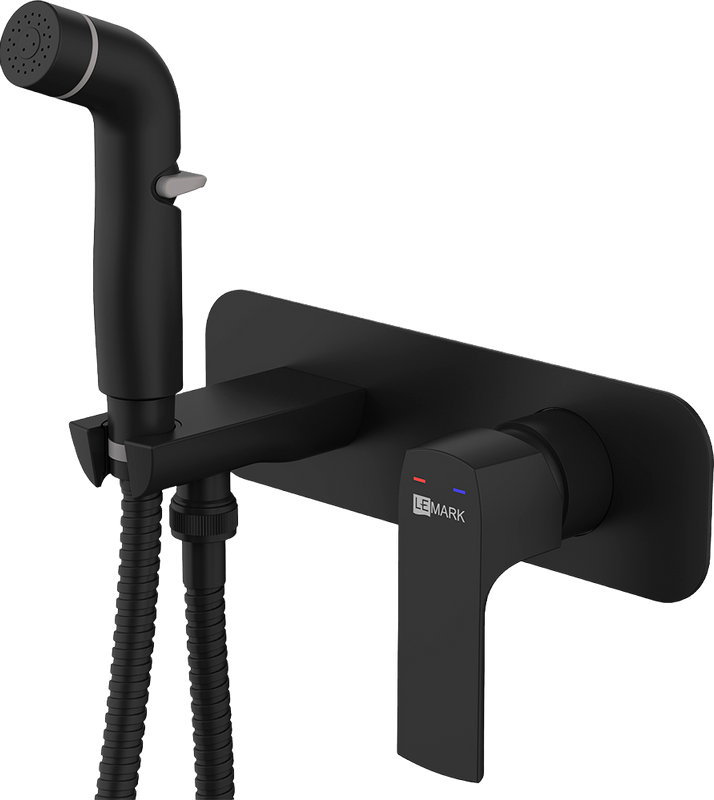 Гигиенический душ Lemark Ursus LM7220BL со смесителем, С ВНУТРЕННЕЙ ЧАСТЬЮ