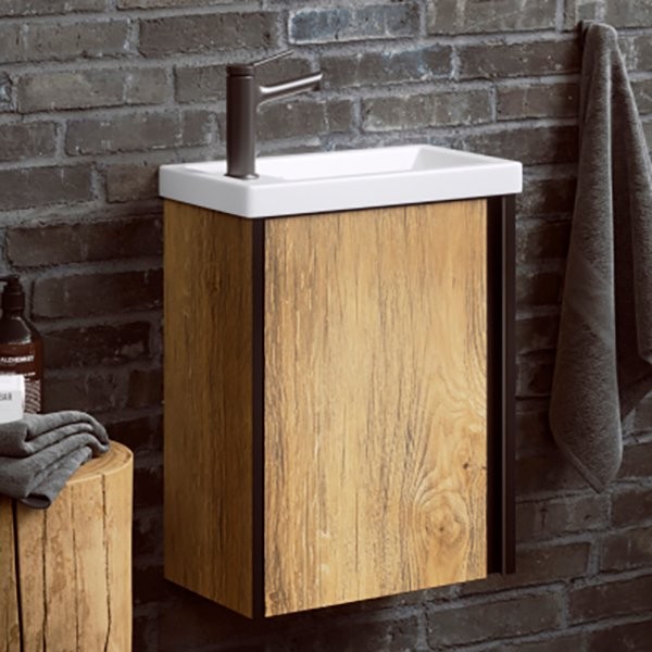 Тумба с раковиной Aqwella Urban 45 подвесная, дуб балтийский