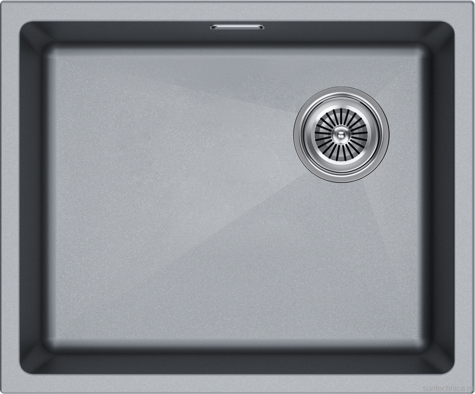 Комплект Мойка Paulmark Lumi LU55SK-GRM серый металлик + Измельчитель Intenso