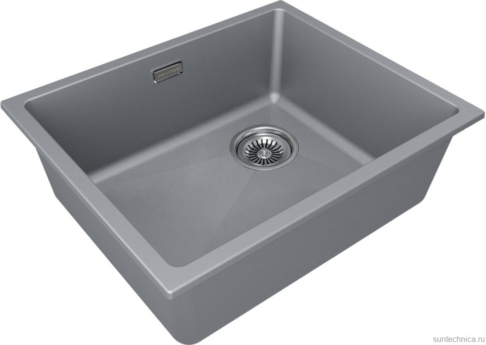 Комплект Мойка Paulmark Lumi LU55SK-GRM серый металлик + Измельчитель Intenso