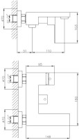 Смеситель для ванны с душем Haiba HB803-7 HB60803-7
