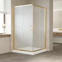 Душевой уголок Vegas Glass ZA Tur Novo 120 09 10 профиль золото, стекло сатин