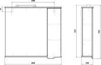 Мебель для ванной комнаты SanStar Лайн 80 раковина Амур
