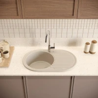 Мойка кухонная Domaci Болонья М-11-003 бежевая Мойка кухонная Domaci Болонья М-11-003 бежевая