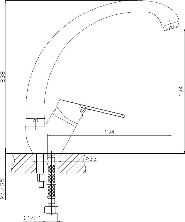 Смеситель для кухни ESKO Saint-Petersburg SPb 03 хром