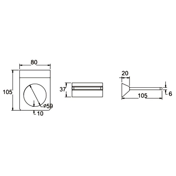 Мыльница Rose RG16H RG1603H черный