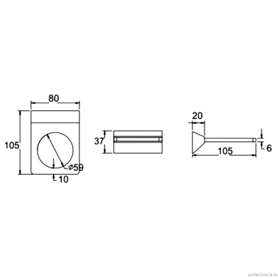 Мыльница Rose RG16H RG1603H черный