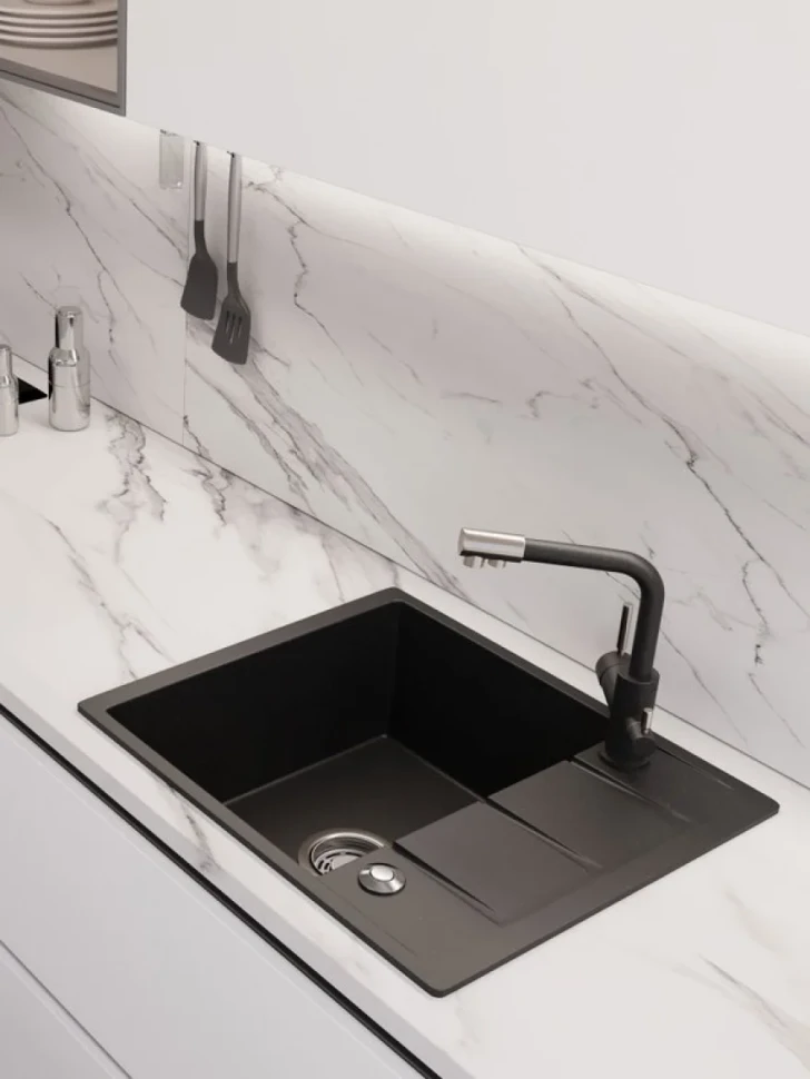 Мойка кухонная Emar Quartz EMQ-1580.Q морион