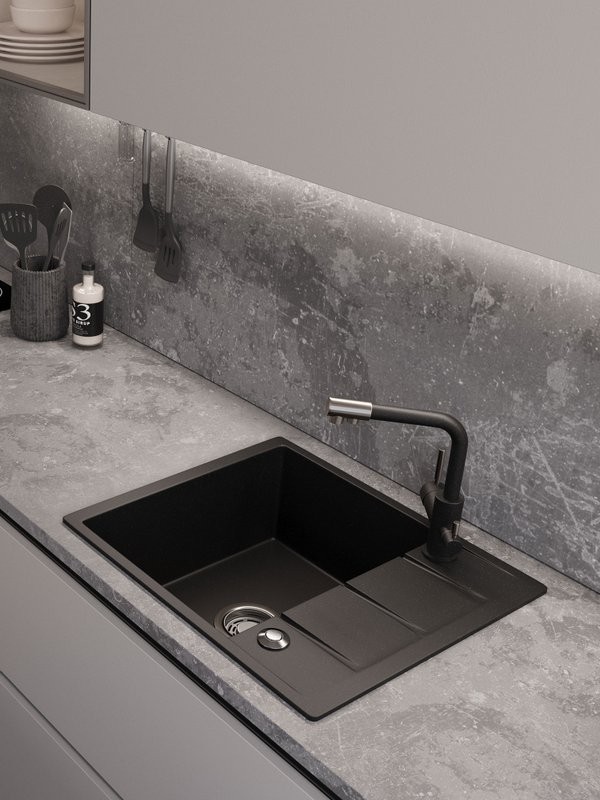 Мойка кухонная Emar Quartz EMQ-1580.Q морион