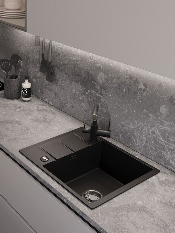 Мойка кухонная Emar Quartz EMQ-1580.Q морион