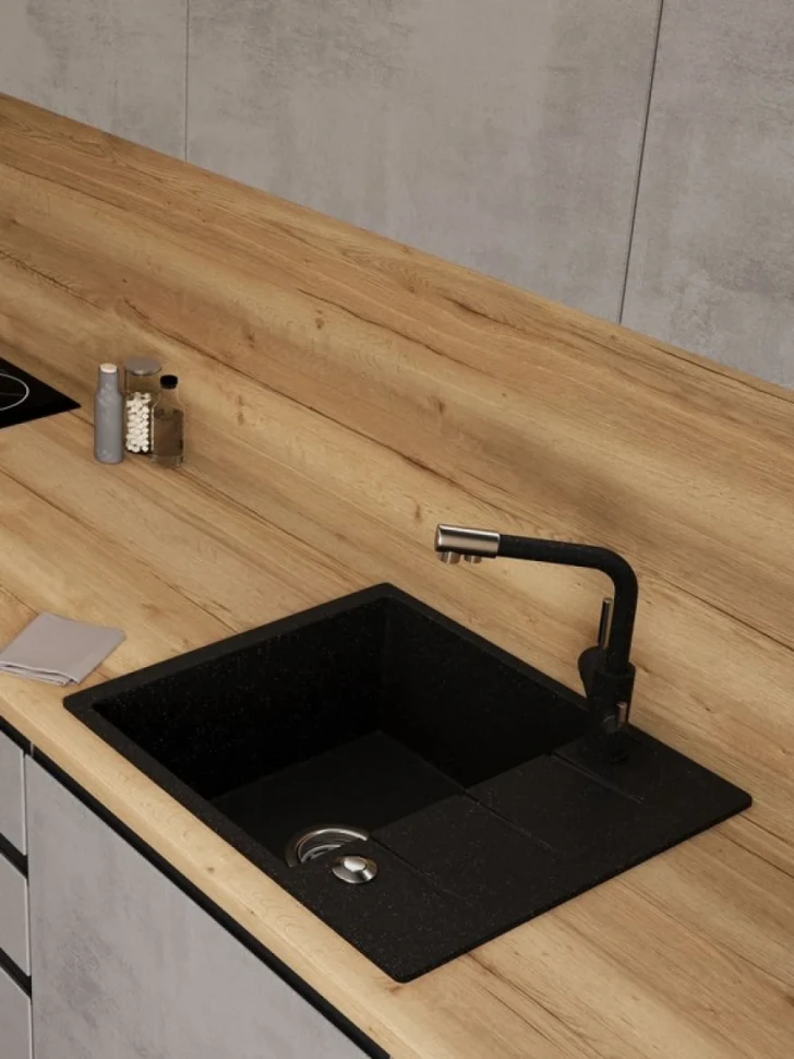 Мойка кухонная Emar Quartz EMQ-1580.Q морион