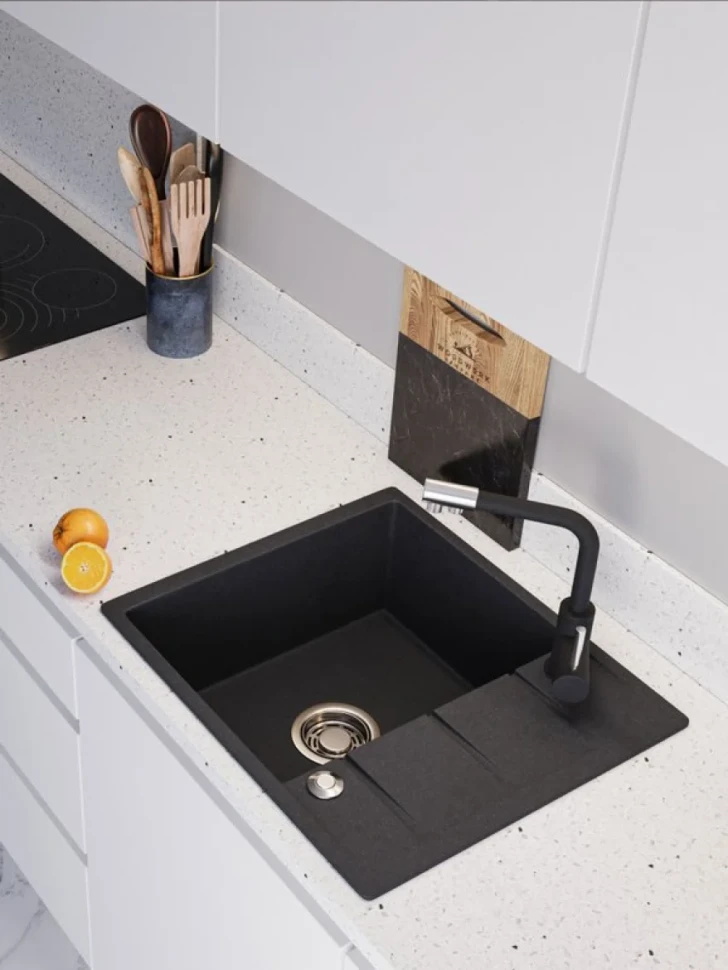 Мойка кухонная Emar Quartz EMQ-1580.Q морион