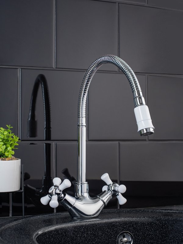Смеситель для кухни РМС SL92W SL92W-279F хром, белый