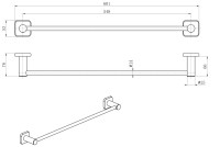 Полотенцедержатель Wonzon & Woghand WW-V1101-GM темный графит