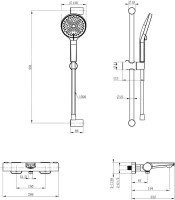 Термостатический смеситель Wonzon & Woghand WW-C2021-A-BG для ванны с душем, брашированное золото