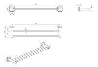 Полотенцедержатель Wonzon & Woghand WW-V1102-CR хром