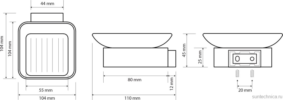 Набор Стакан Bemeta Solo 139110012 + Мыльница 139108032