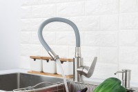 Смеситель для кухни Frap H48 F4448 с гибким изливом, сатин