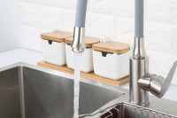 Смеситель для кухни Frap H48 F4448 с гибким изливом, сатин