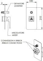 Встраиваемый смеситель для душа и ванны Remer Absolute AU09KBDO золотой глянцевый