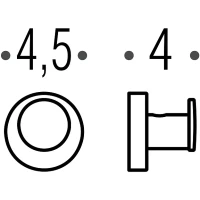 Крючок Colombo Design Plus W4917.OM золото матовое Крючок Colombo Design Plus W4917.OM золото матовое