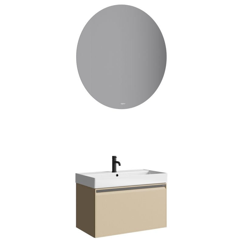 Тумба под раковину без столешницы Aqwella Pure 80 капучино светлый