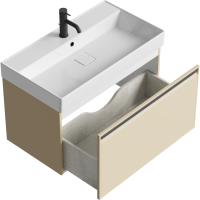 Тумба под раковину без столешницы Aqwella Pure 80 капучино светлый