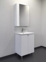 Зеркало-шкаф Comforty Лима 60 матовое белое Зеркало-шкаф Comforty Лима 60 матовое белое