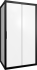 Душевой уголок STWORKI Эстерсунд 110x80 см профиль черный матовый, стекло матовое