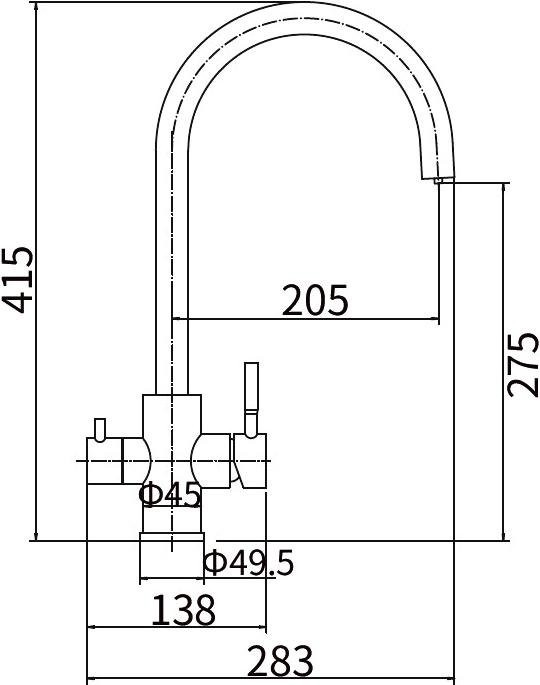 Смеситель для кухни Fashun A54309-B сатин